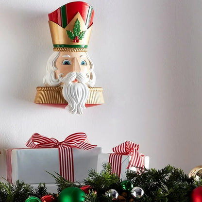 RAZ Imports 12" Nutcracker Head Wall Art Christmas Decoration
