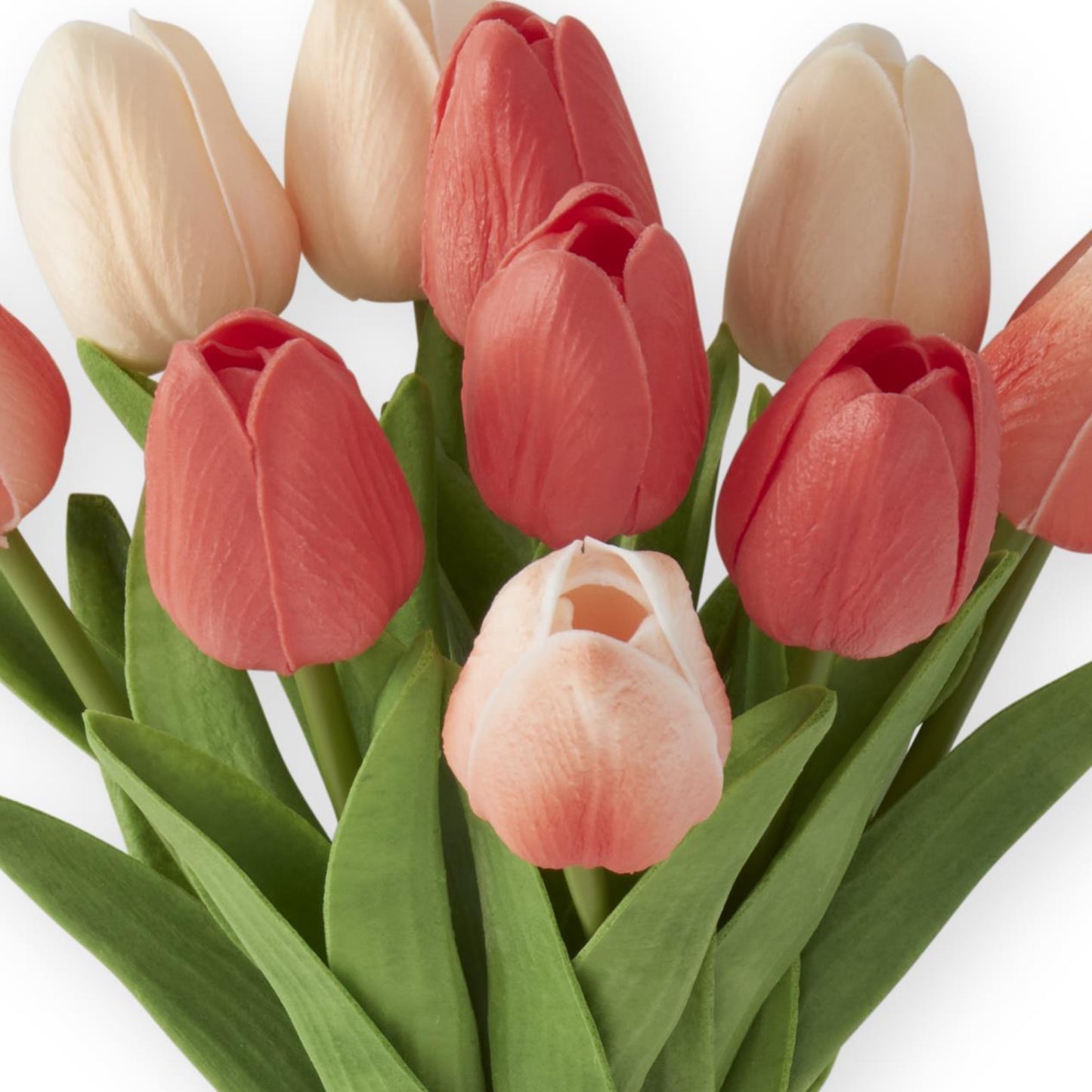 K&K Interiors 13" Real Touch Spring Mini Tulip Flowers - 12 Stem Bundles