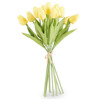 K&K Interiors 13" Real Touch Spring Mini Tulip Flowers - 12 Stem Bundles