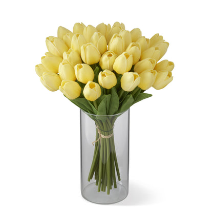 K&K Interiors 13" Real Touch Spring Mini Tulip Flowers - 12 Stem Bundles