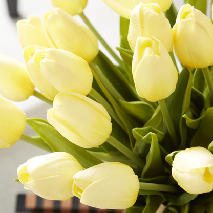 K&K Interiors 13" Real Touch Spring Mini Tulip Flowers - 12 Stem Bundles