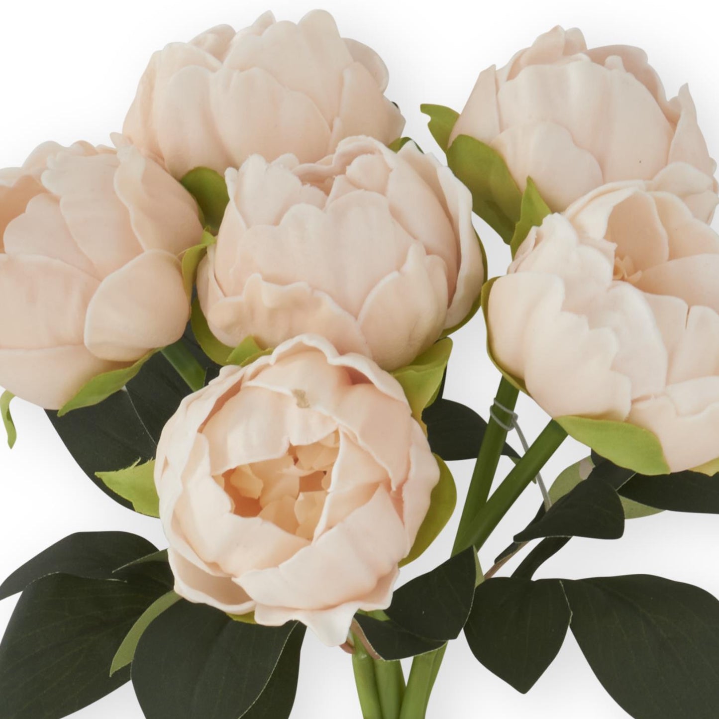 K&K Interiors 12" Real Touch Peony Blooming Spring Flowers - 6 Stem Bundles