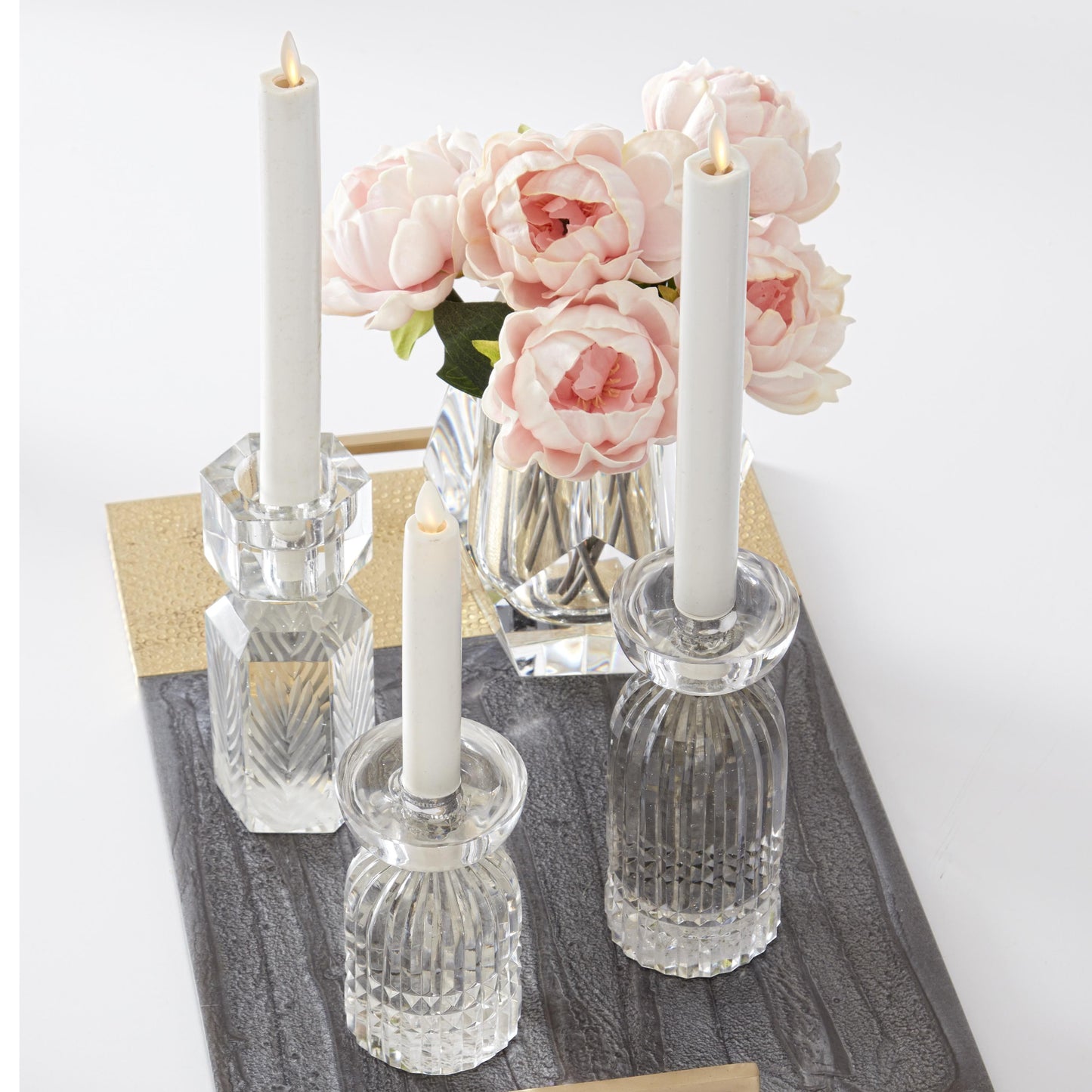 K&K Interiors 12" Real Touch Peony Blooming Spring Flowers - 6 Stem Bundles