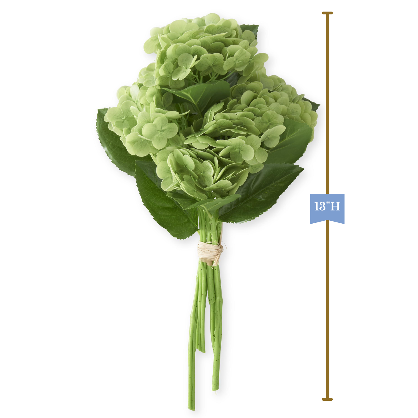 K&K Interiors 13" Real Touch Hydrangea Full Bloom Flowers - 6 Stem Bundles