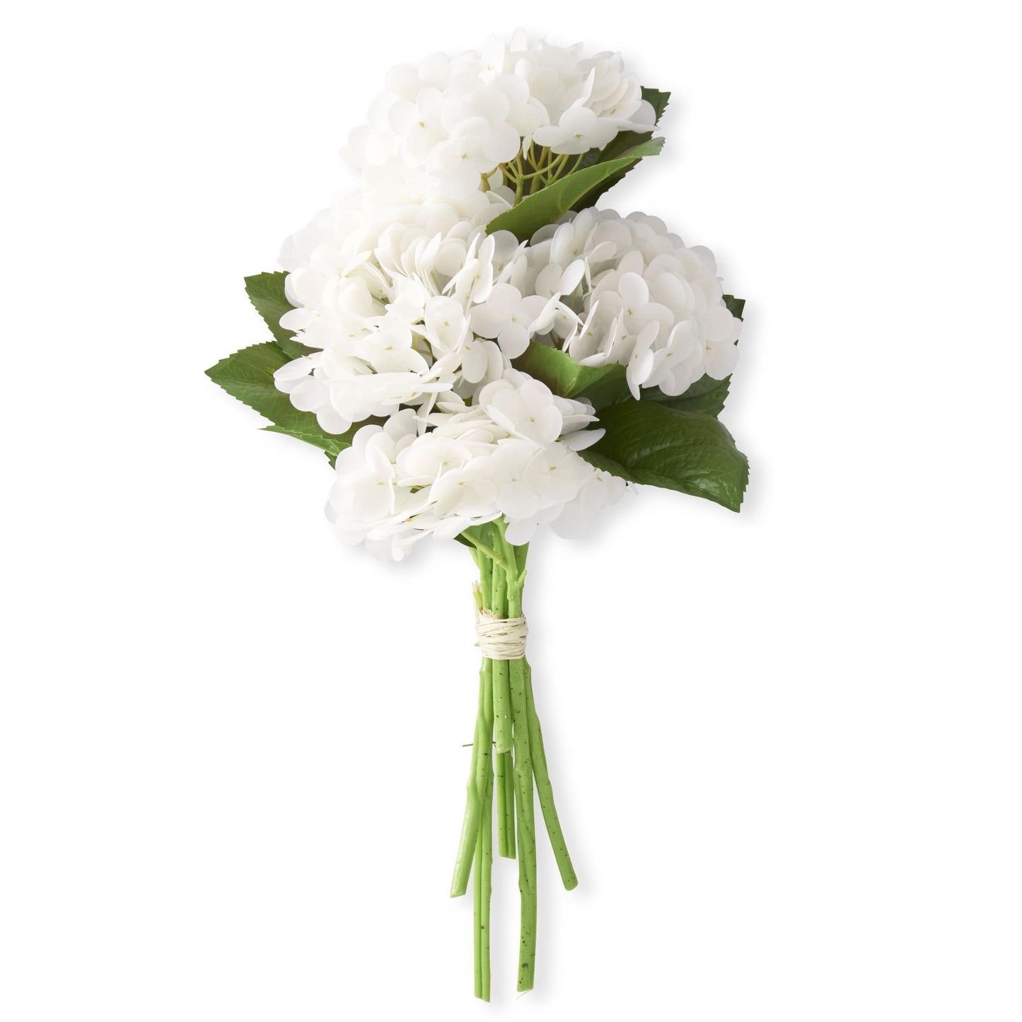 K&K Interiors 13" Real Touch Hydrangea Full Bloom Flowers - 6 Stem Bundles