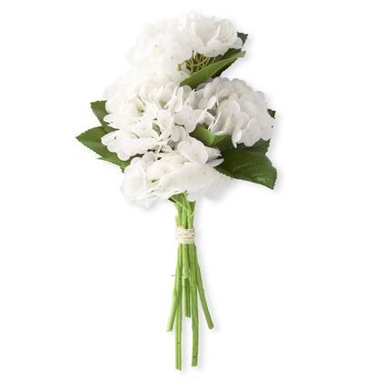 K&K Interiors 13" Real Touch Hydrangea Full Bloom Flowers - 6 Stem Bundles