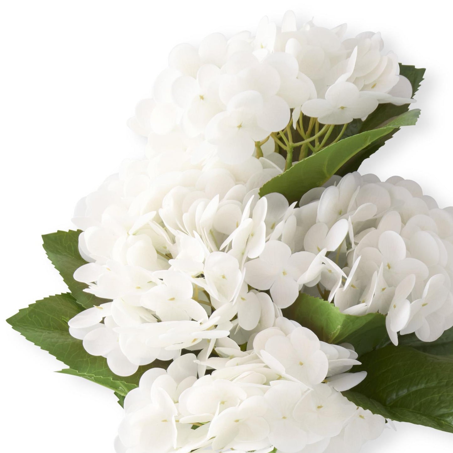 K&K Interiors 13" Real Touch Hydrangea Full Bloom Flowers - 6 Stem Bundles