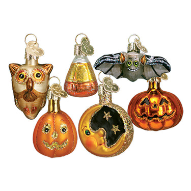Old World Christmas Mini Halloween Assortment Collectible Ornaments - Set of 12