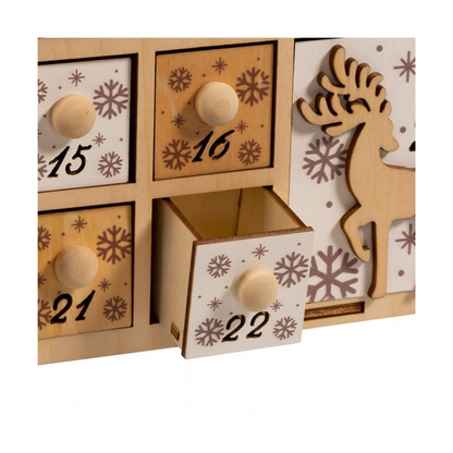 Kurt S. Adler 15" Christmas Village 15" Light-up LED Wooden Advent Calendar