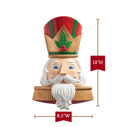 RAZ Imports Nutcracker Head Wall Art Christmas Decoration