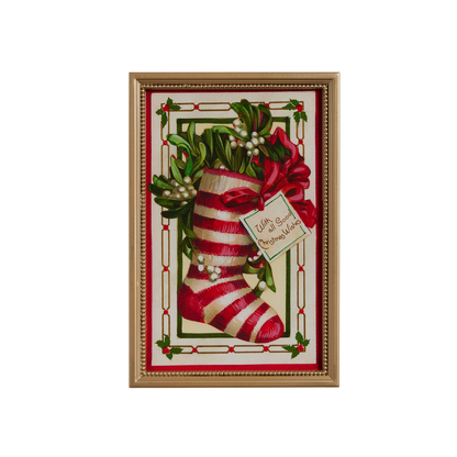 RAZ Imports 18" Vintage Christmas Wishes Framed Wall Art - Set of 3