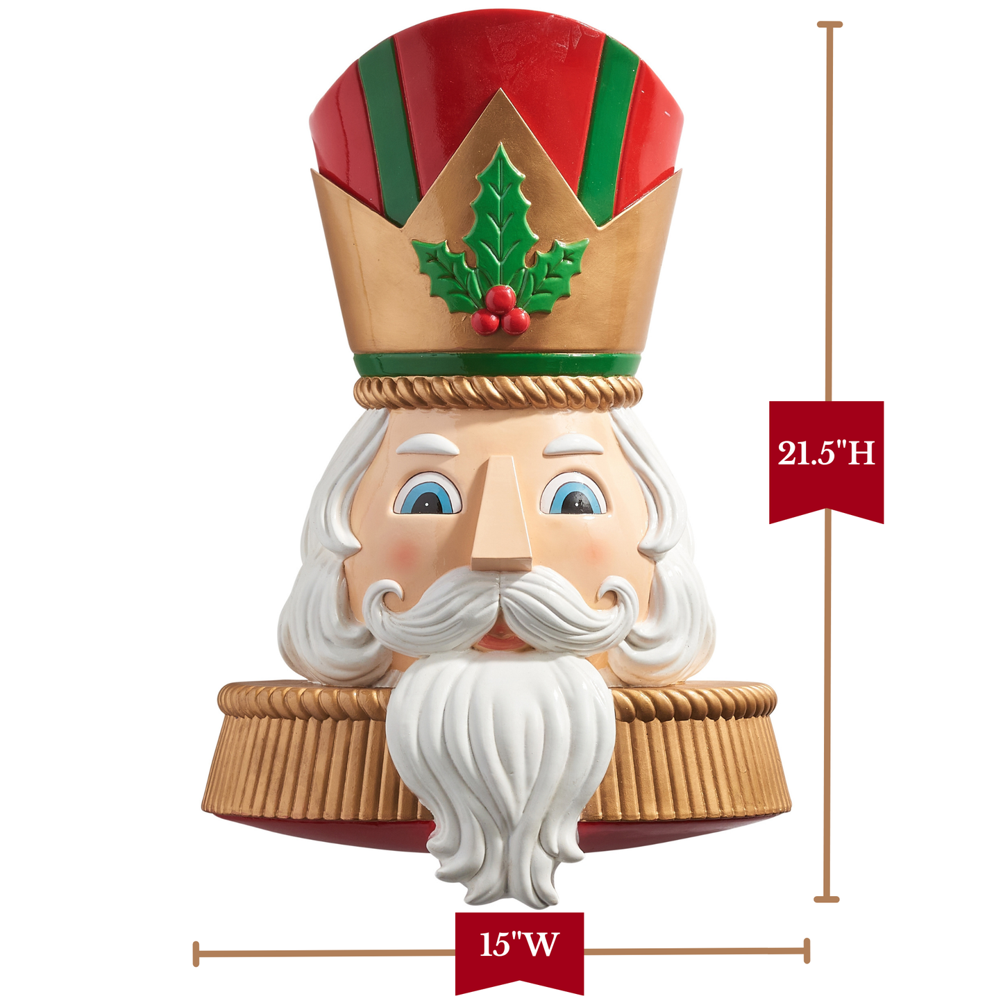 RAZ Imports Nutcracker Head Wall Art Christmas Decoration