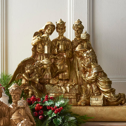 RAZ Imports 27.75" Royal Gold Over-Sized Christmas Nativity Scene