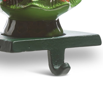 RAZ Imports 8.5" Vintage Green Lighted Ceramic Christmas Tree Stocking Holder