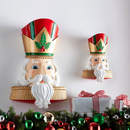 RAZ Imports Nutcracker Head Wall Art Christmas Decoration