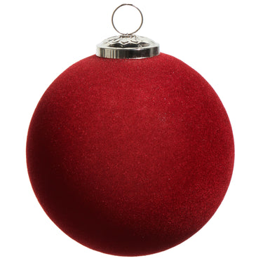 Flocked Red Velvet Ornament