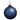 A blue mercury glass ball Christmas ornament with a metallic ring at the top for hanging.