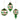 RAZ Imports 4" Green and White Mistletoe Berry Embellished Glass Christmas Ornaments - Set of 3