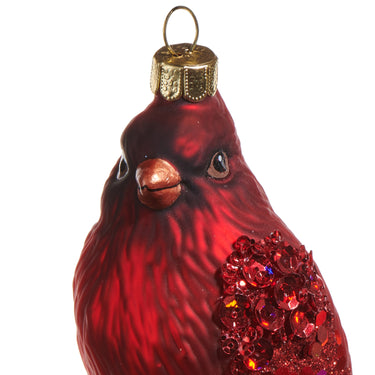 Cardinal On Stump Ornament