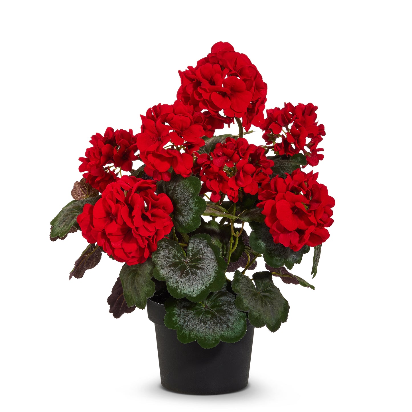 RAZ Imports Red Geranium Potted Flowers