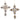 RAZ Imports 7.5" Glittered Silver Pearl and Jewels Cross Christmas Ornaments - Set of 2