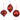RAZ Imports 4" Red Gem Encrusted Glass Christmas Ornaments - Set of 3