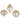 RAZ Imports 4" White Gem Encrusted Glass Christmas Ornaments - Set of 3