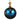 RAZ Imports 5.5" Blue North Star Glass Ball Christmas Ornament