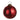 Marbled Shiny Red Ornament