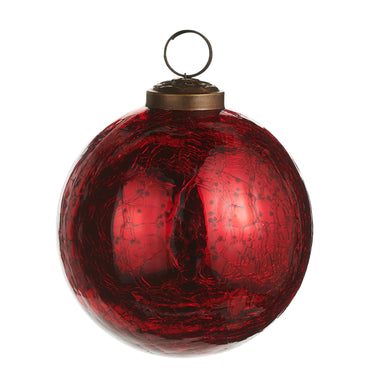 Marbled Shiny Red Ornament