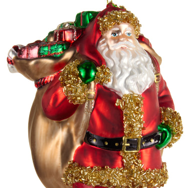 Santa with Presents Ornament