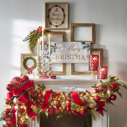 RAZ Imports 18" Vintage Christmas Wishes Framed Wall Art - Set of 3