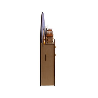 Kurt S. Adler 15" Christmas Village 15" Light-up LED Wooden Advent Calendar