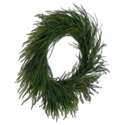 Norfolk Pine 28” Green Realistic Touch Artificial Christmas Wreath