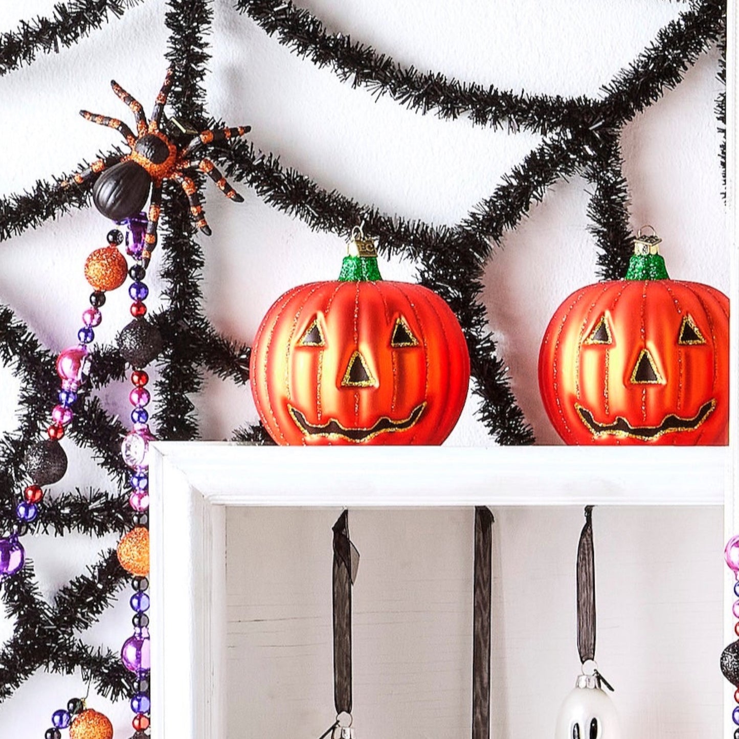 RAZ Imports by Eric Cortina 5" Jolly Pumpkin Jack-O-Lantern Glass Collectible Halloween Ornament