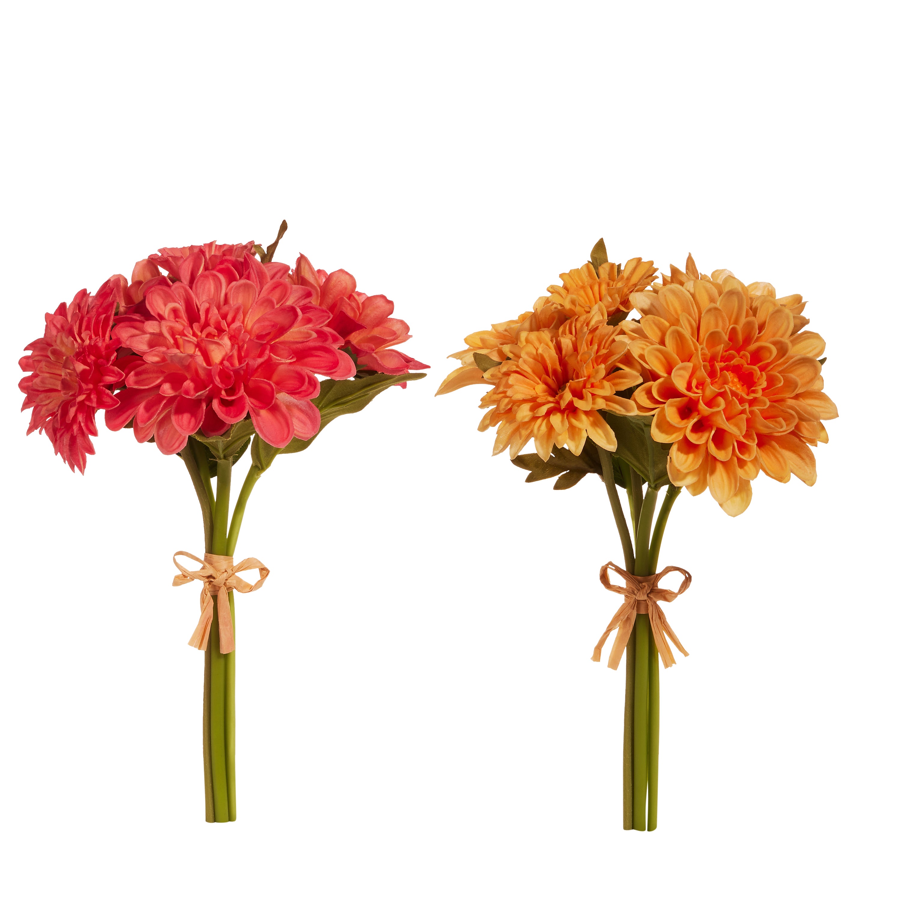 RAZ Imports 11" Real Touch Dahlia Artificial Fall Flowers - 5 Stem Bundle