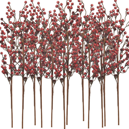 RAZ Imports 24" Red Berry Christmas Tree Spray Decorative Pick - Set of 12