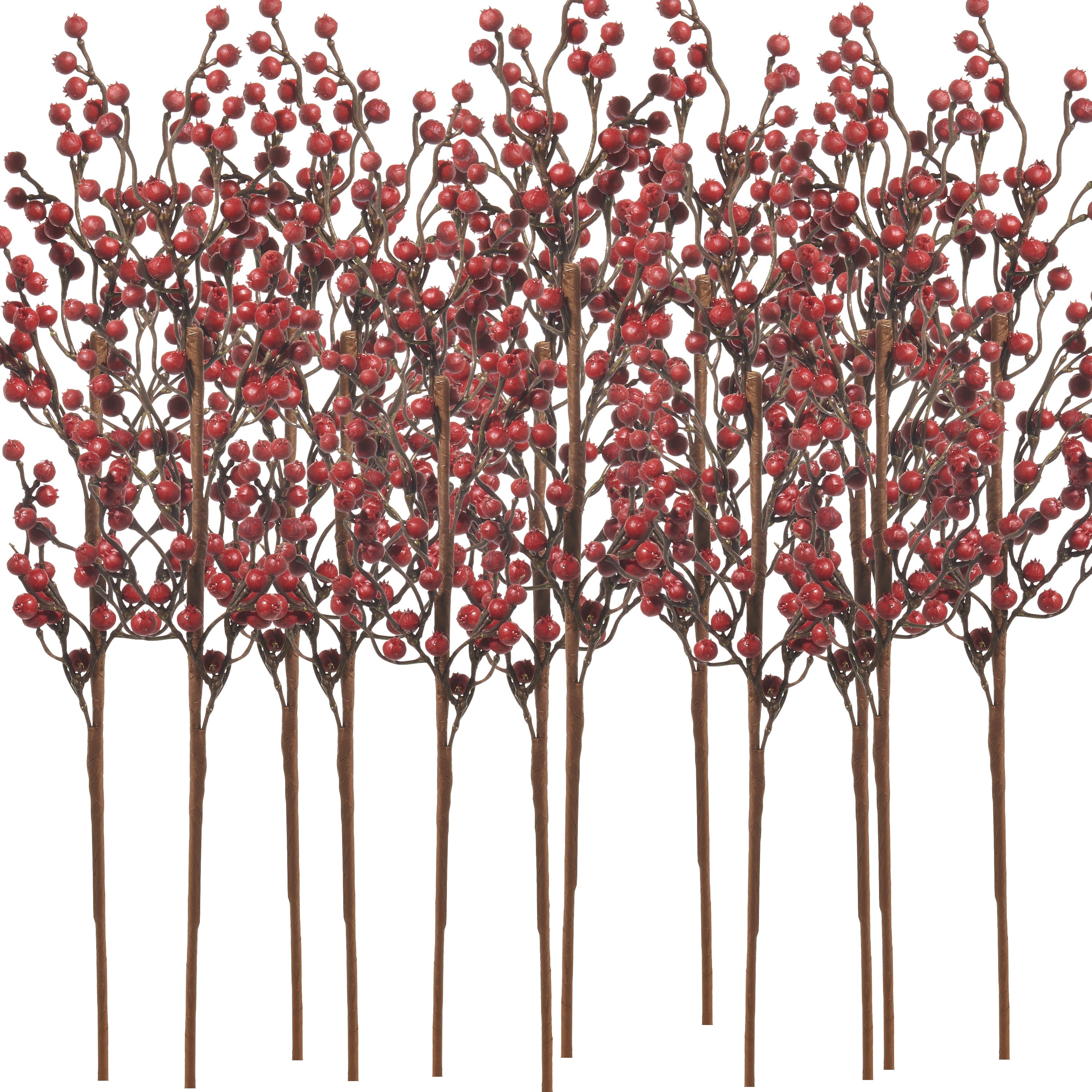 RAZ Imports 24" Red Berry Christmas Tree Spray Decorative Pick - Set of 12