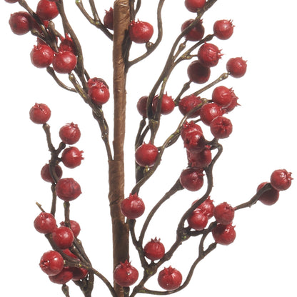 RAZ Imports 24" Red Berry Christmas Tree Spray Decorative Pick - Set of 12