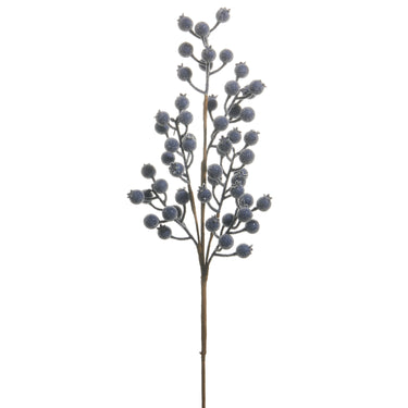 RAZ Imports 26" Iced Blue Berry Decorative Christmas Tree Spray - Set of 8