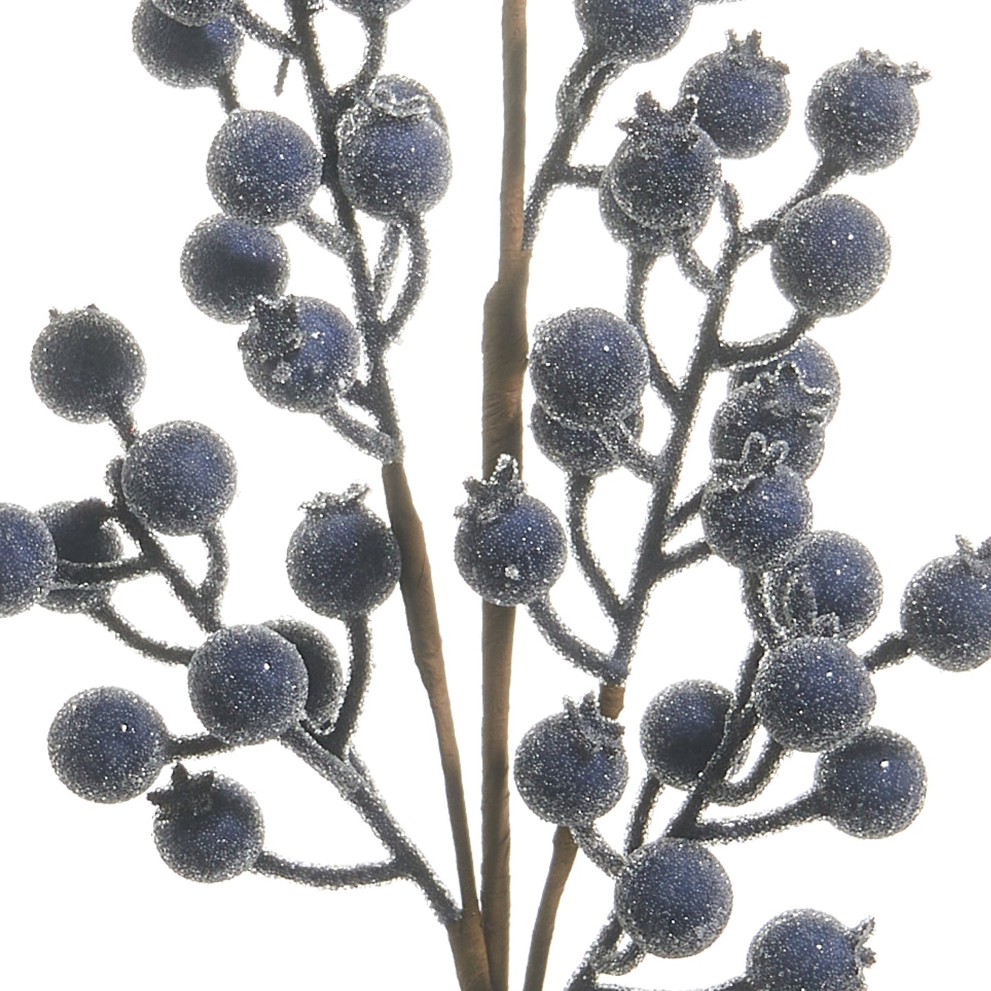 RAZ Imports 26" Medium Iced Blue Berry Decorative Christmas Tree Sprays - Set of 8