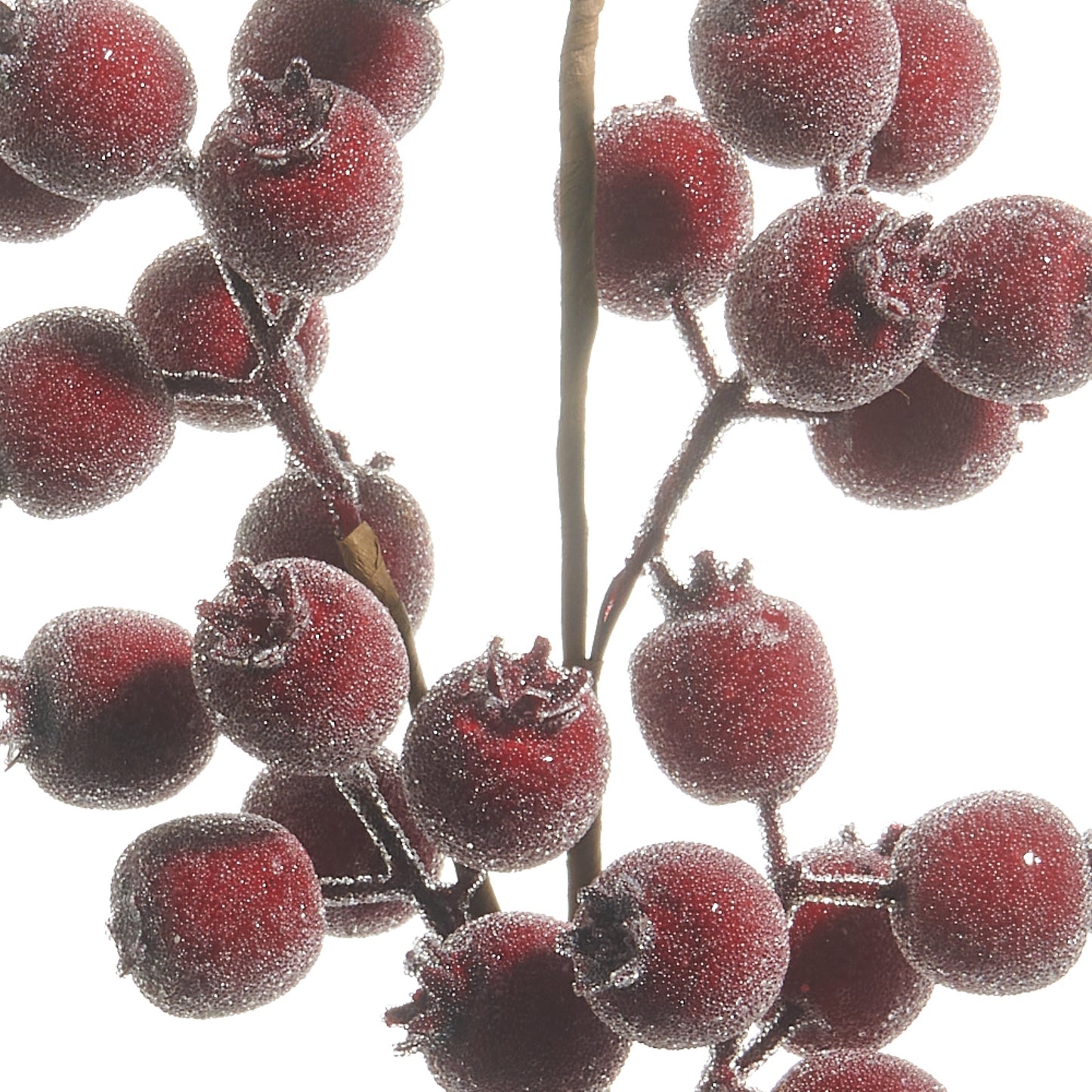 RAZ Imports 21" Iced Burgundy Red Berry Pod Decorative Christmas Tree Spray