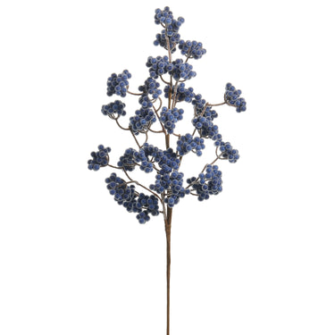 RAZ Imports 27" Iced Blue Berry Cluster Decorative Christmas Tree Spray - Set of 6