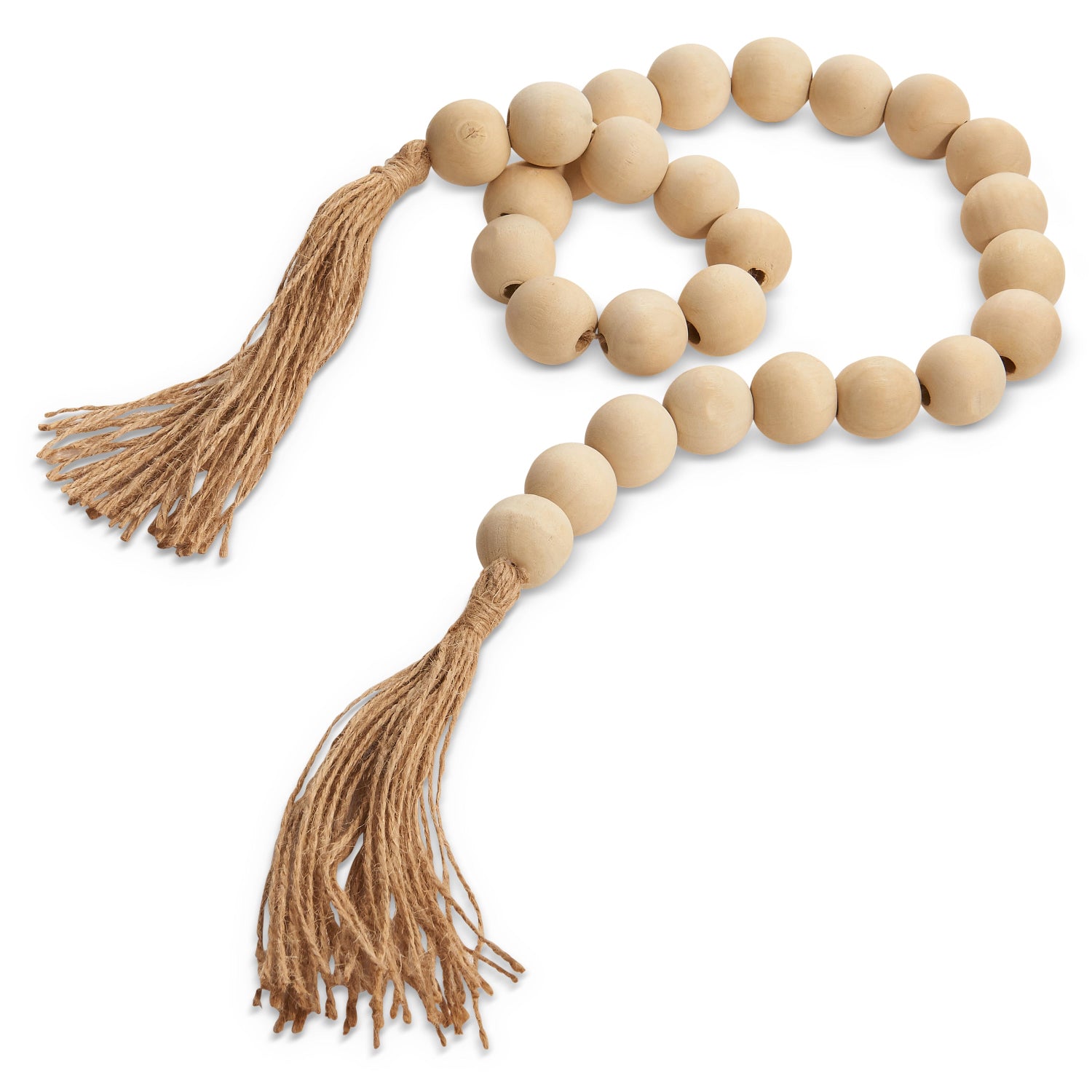 RAZ Imports Oversized 3’ Wooden Coffee Table Garland - Ivory/White