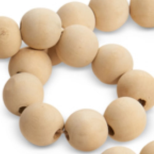 RAZ Imports Oversized Ivory/White Wood and Jute Beaded 3' Coffee Table Garland