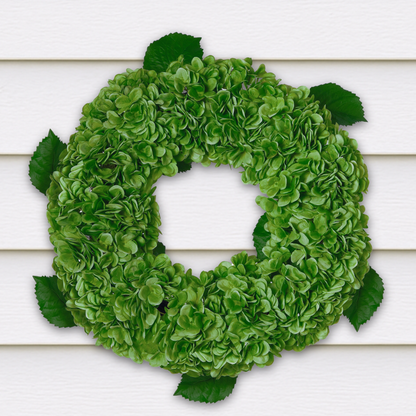 RAZ Imports 24" Lush Green Hydrangea Flower Summer Wreath