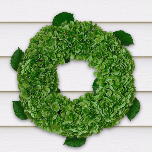 RAZ Imports 24" Lush Green Hydrangea Flower Spring and Summer Wreath