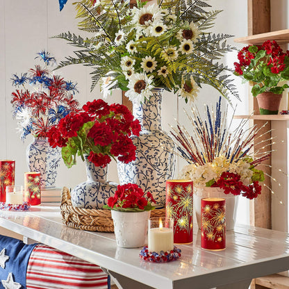 RAZ Imports 5.5' American Flag Tie Decorative Fourth of July Garland