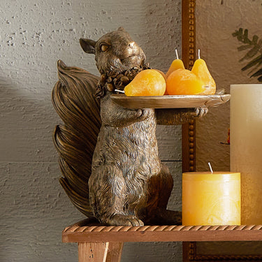 RAZ Imports 12.5" Golden Squirrel Server Thanksgiving Fall Decoration