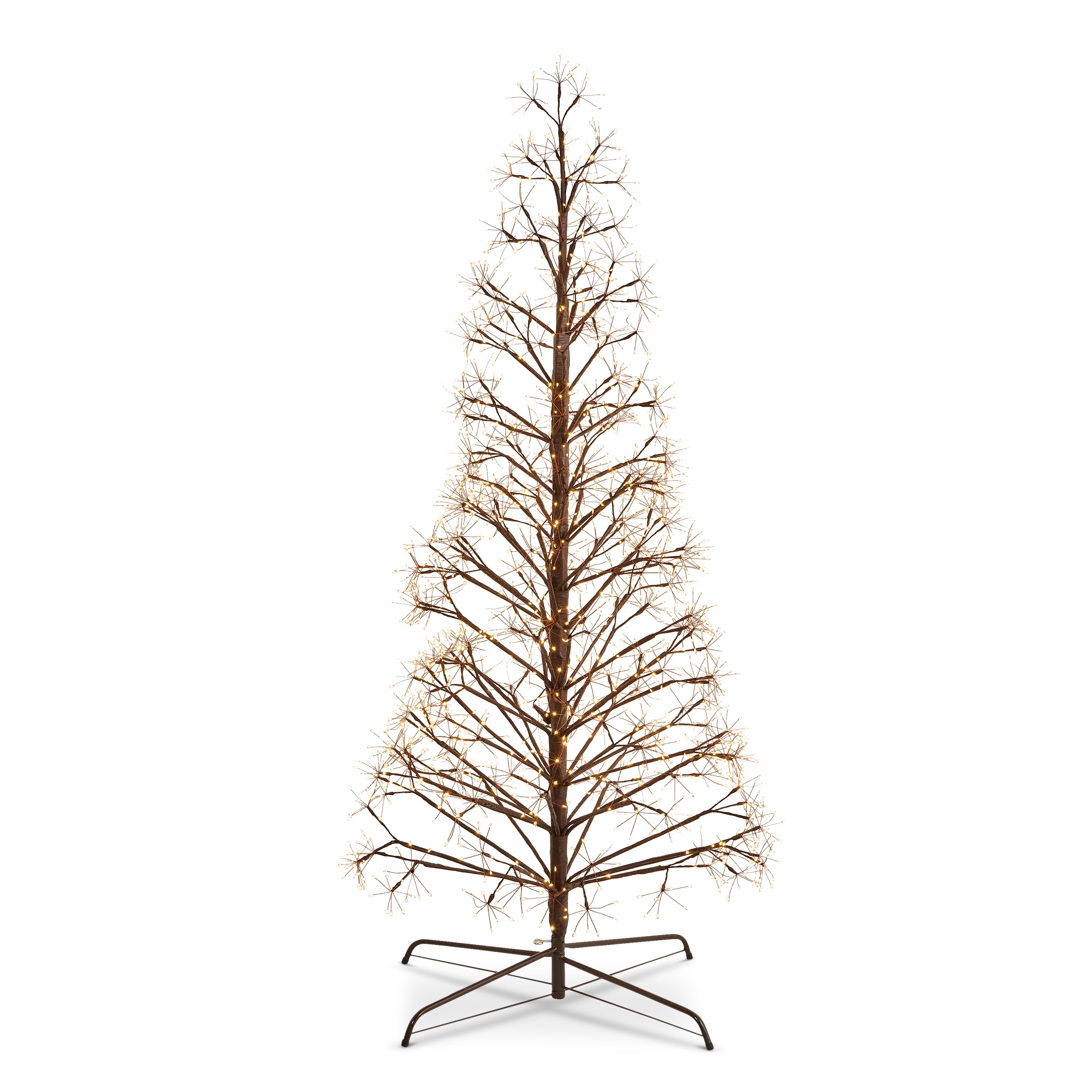 RAZ Imports Brown Fairy Light Starburst Warm White LED Twinkling Christmas Trees